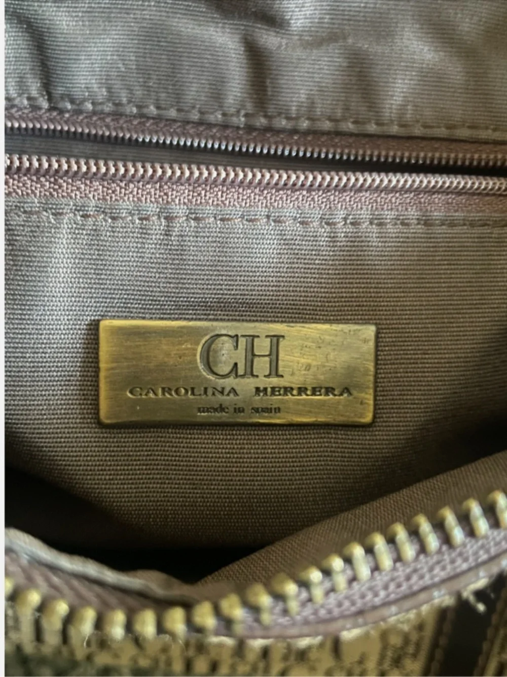Carolina Herrera canvas Handbag Tote, Authentic, Excellent condition